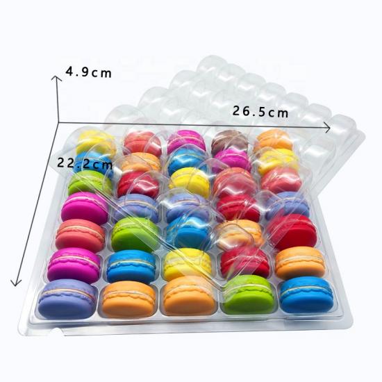 35 macaron plastic blister tray with lid