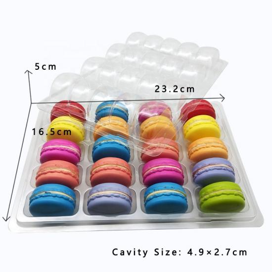 20 pcs macaron plastic clamshell packaging