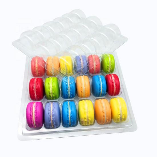 18 pcs macarons blister trays with lid